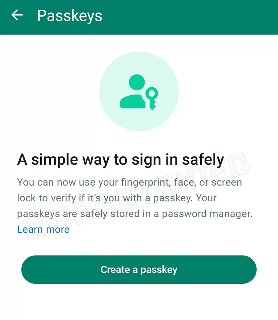 WhatsApp will soon allow you to create a passkey